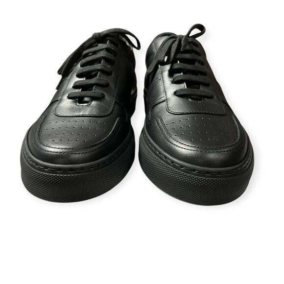 NEW Common Projects Bball Low Top Leather Sneakers MENS 42 Black Trainers 2155 - Picture 13 of 15
